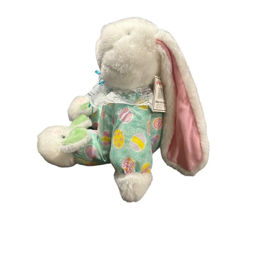 Playful Plush Chrisha Easter Bunny Rabbit Stuffed Animal W/Bunny‎ Slippers TAGS